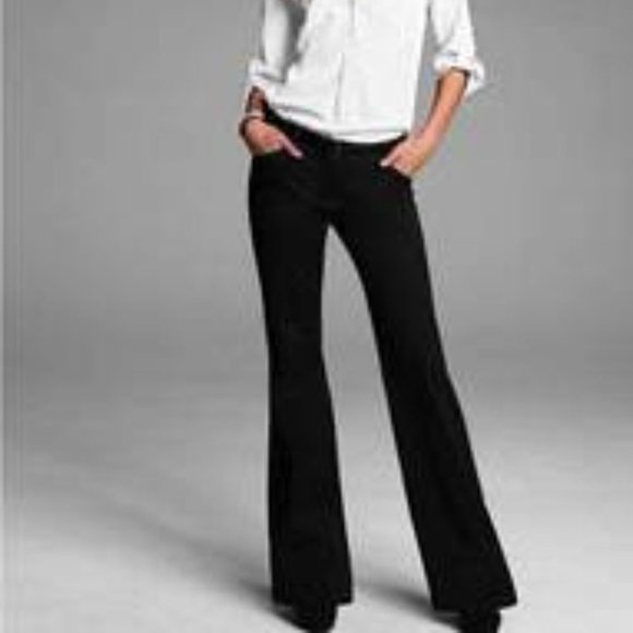 Victoria's Secret Pants - Body By Victoria Women's Black Flared Cotton Dress Pants The Christie Fit Sz 8